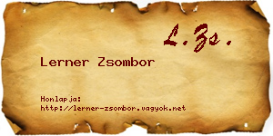 Lerner Zsombor névjegykártya